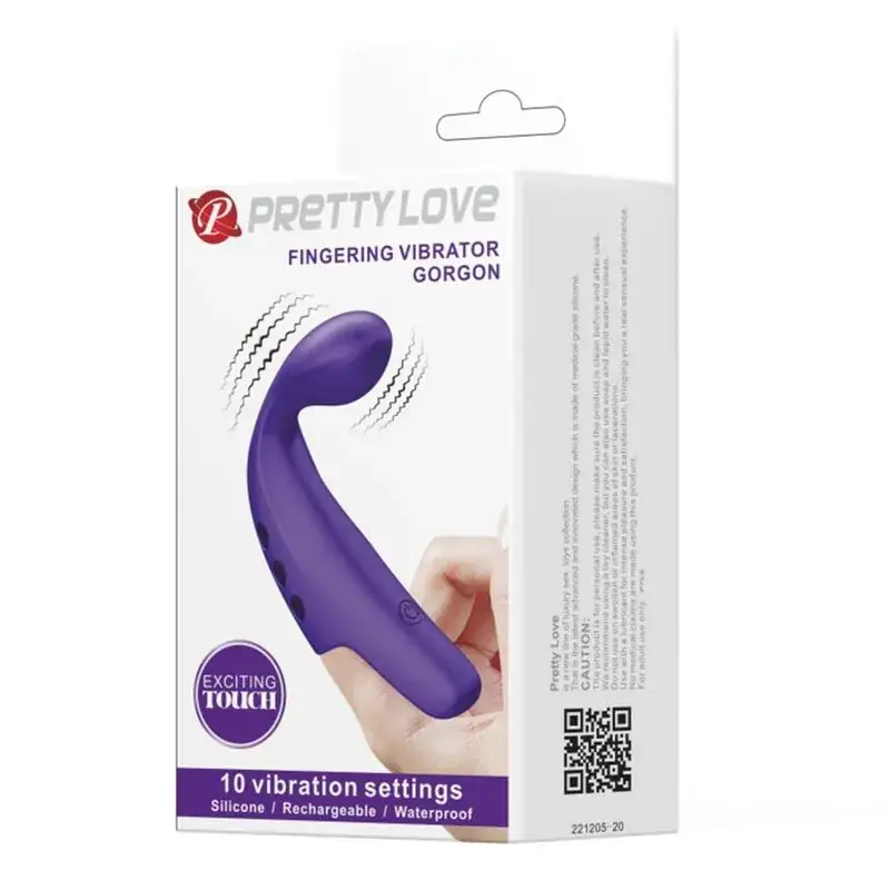 Pretty Love - Gorgon Vibrador de Dedo Recargable Morado - Imagen 10