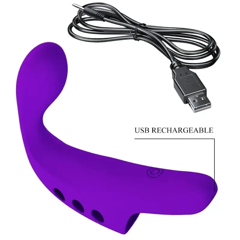 Pretty Love - Gorgon Vibrador de Dedo Recargable Morado - Imagen 9