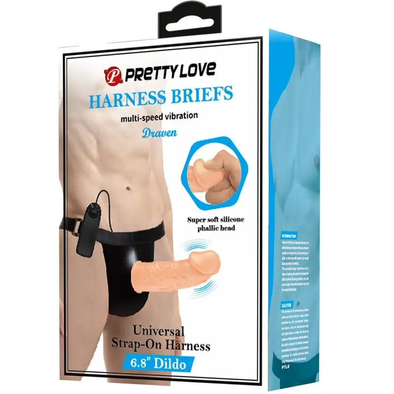 Pretty Love - Harness Briefs con Vibración Dildo Incluido - Imagen 11