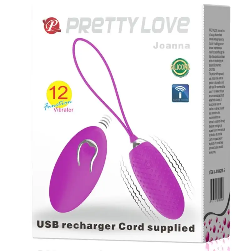 Pretty Love - Huevo vibrador Joanna con control remoto y 12 modos de vibración - Imagen 8