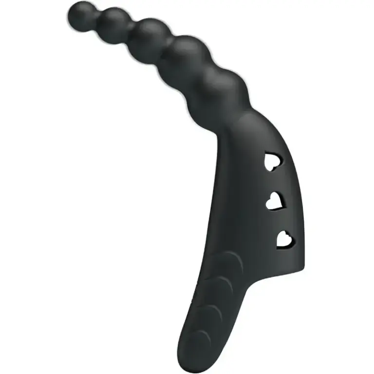 Pretty Love - Vibrador de dedo Jordin negro con 10 vibraciones