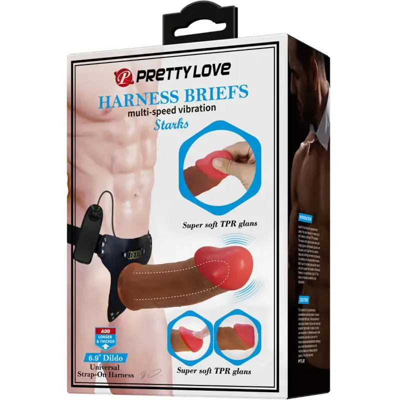 Pretty Love - Stark Harness Briefs Vibrador Multi-Velocidad 17,5 cm - Imagen 9