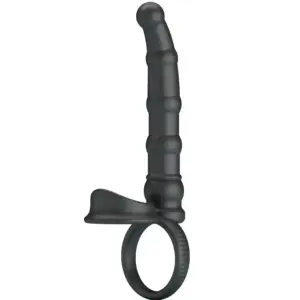 Pretty Love - Tatum Anillo Vibrador Pene con Plug 10 Vibraciones Negro
