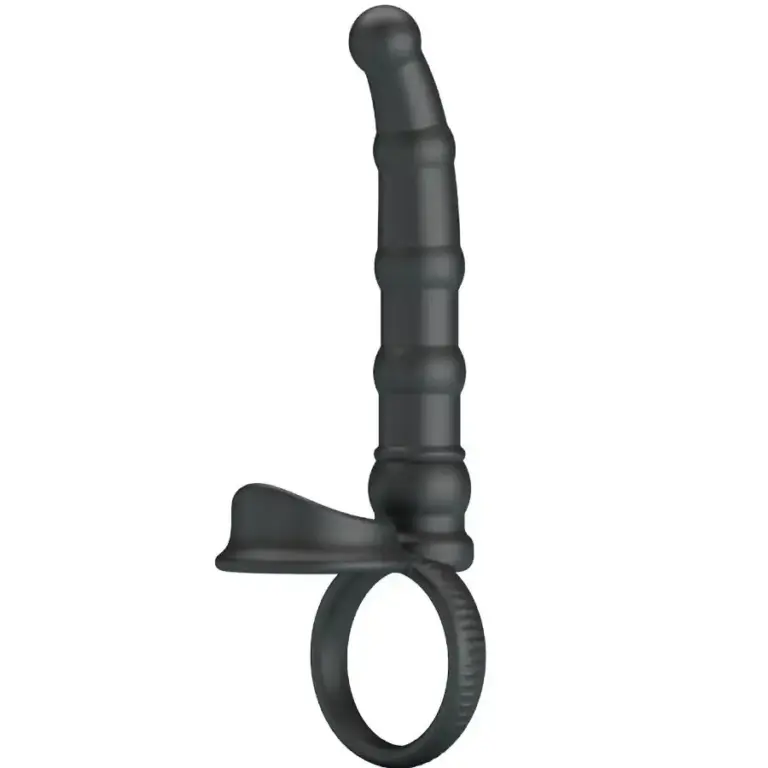 Pretty Love - Tatum Anillo Vibrador Pene con Plug 10 Vibraciones Negro
