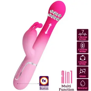 Pretty Love - Vibrador Rabbit 3 en 1 Multifunción Rosa