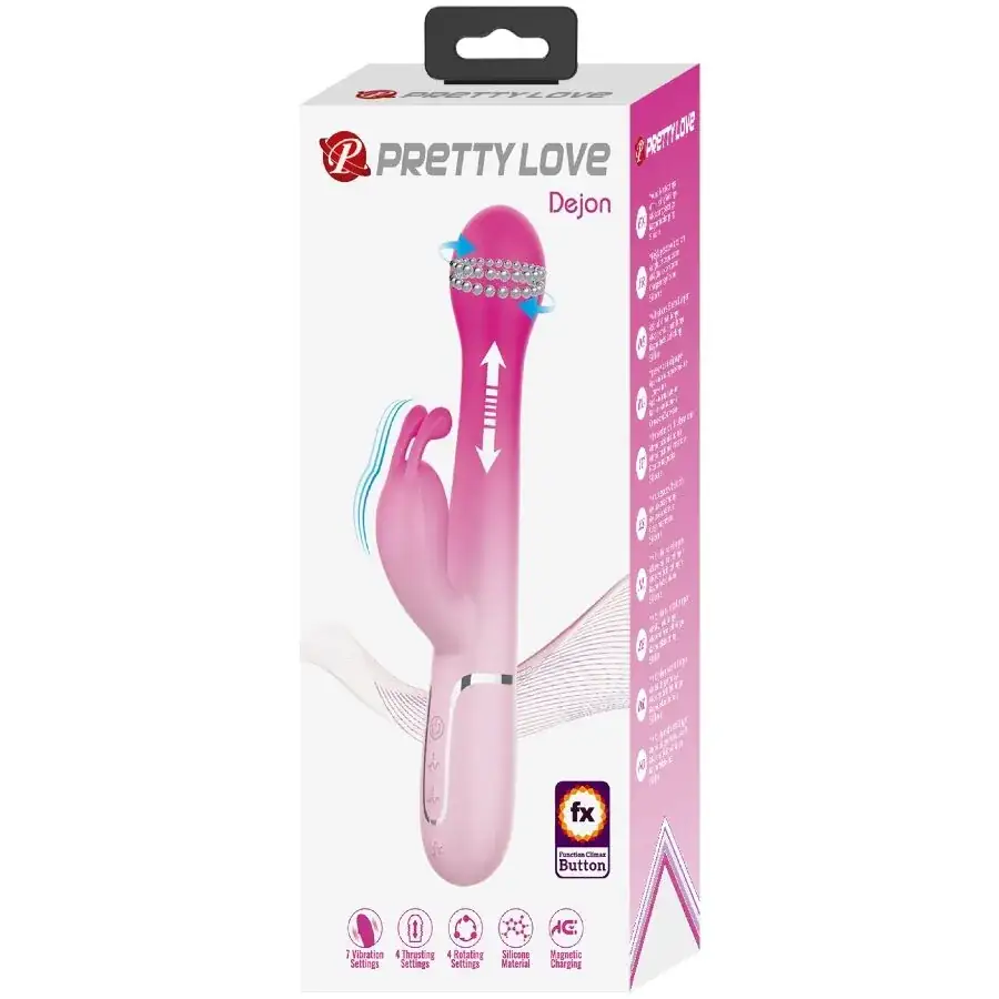 Pretty Love - Vibrador Rabbit 3 en 1 Multifunción Rosa - Imagen 11