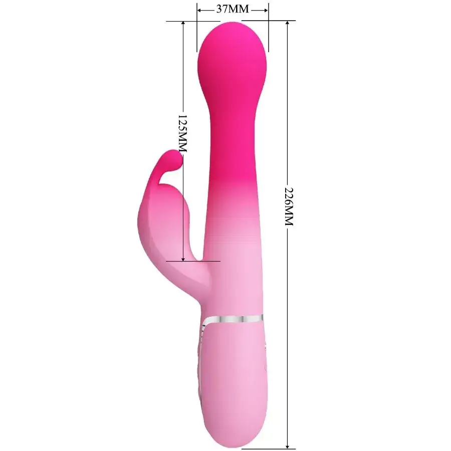 Pretty Love - Vibrador Rabbit 3 en 1 Multifunción Rosa - Imagen 8