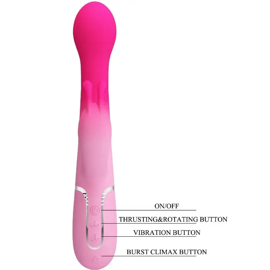 Pretty Love - Vibrador Rabbit 3 en 1 Multifunción Rosa - Imagen 9