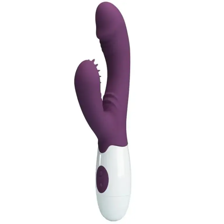 Pretty Love - Vibrador rabbit con licking morado