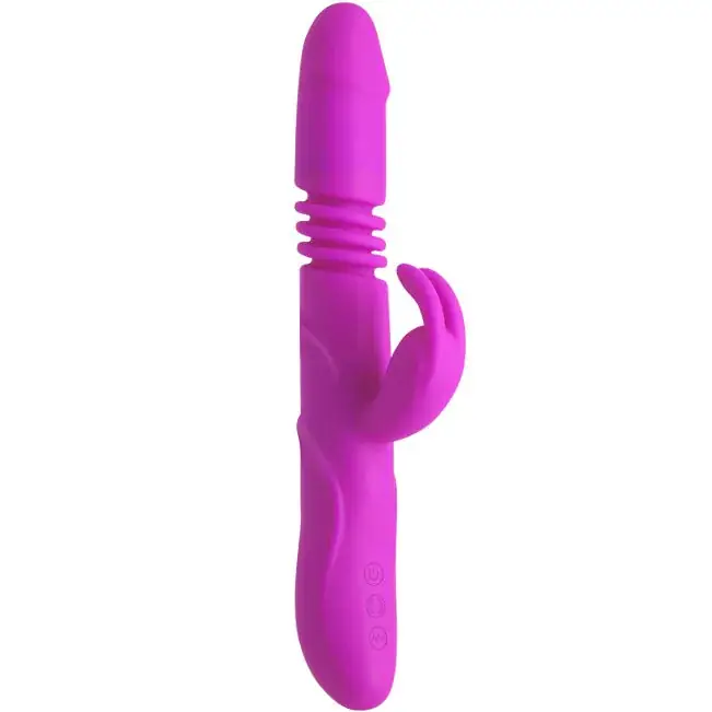 Pretty Love - Vibrador rabbit con licking morado