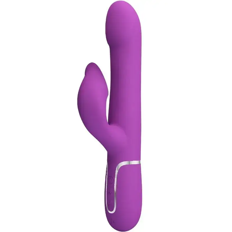 Pretty Love - Vibrador rabbit con licking morado
