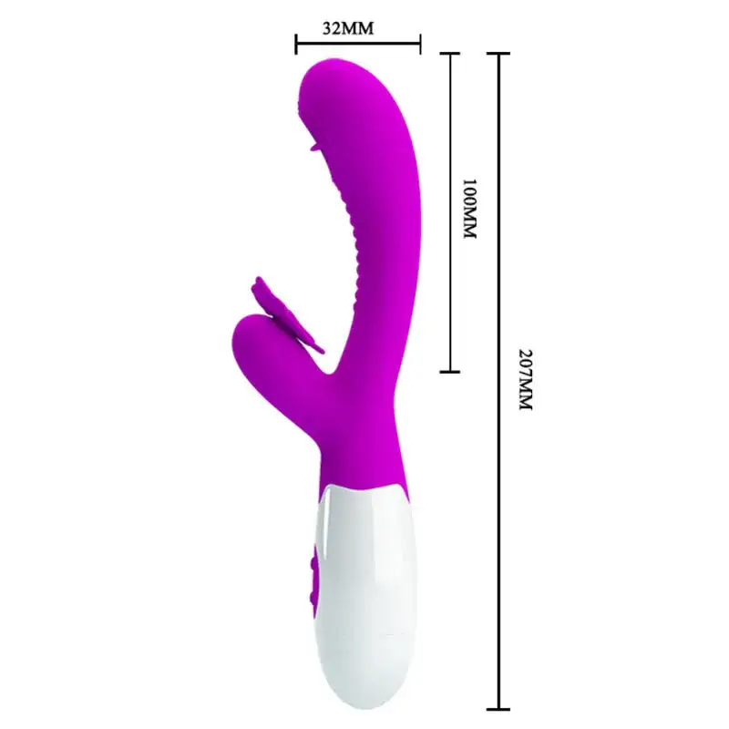 Pretty Love - Vibrador rabbit con licking morado - Imagen 2