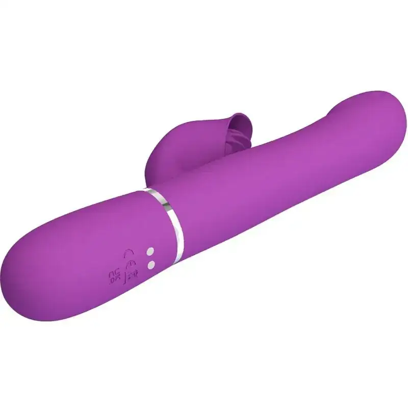 Pretty Love - Vibrador rabbit con licking morado - Imagen 3