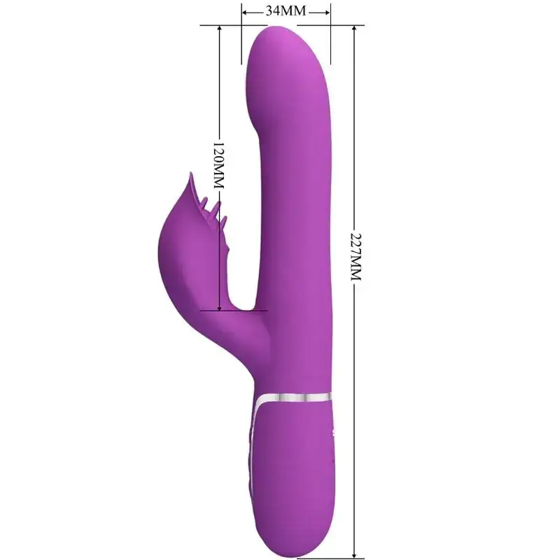 Pretty Love - Vibrador rabbit con licking morado - Imagen 5