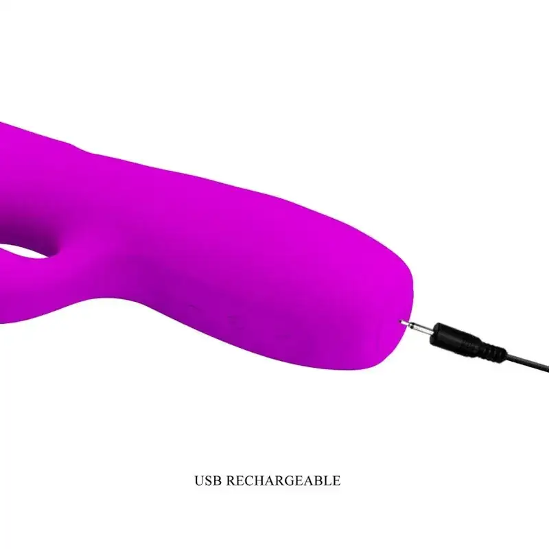 Pretty Love - Vibrador rabbit con licking morado - Imagen 7