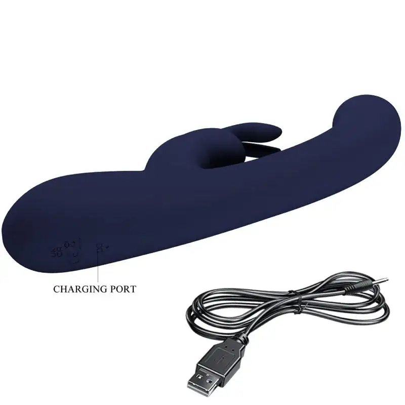 Pretty Love - Vibrador rabbit con punto G azul - Imagen 7