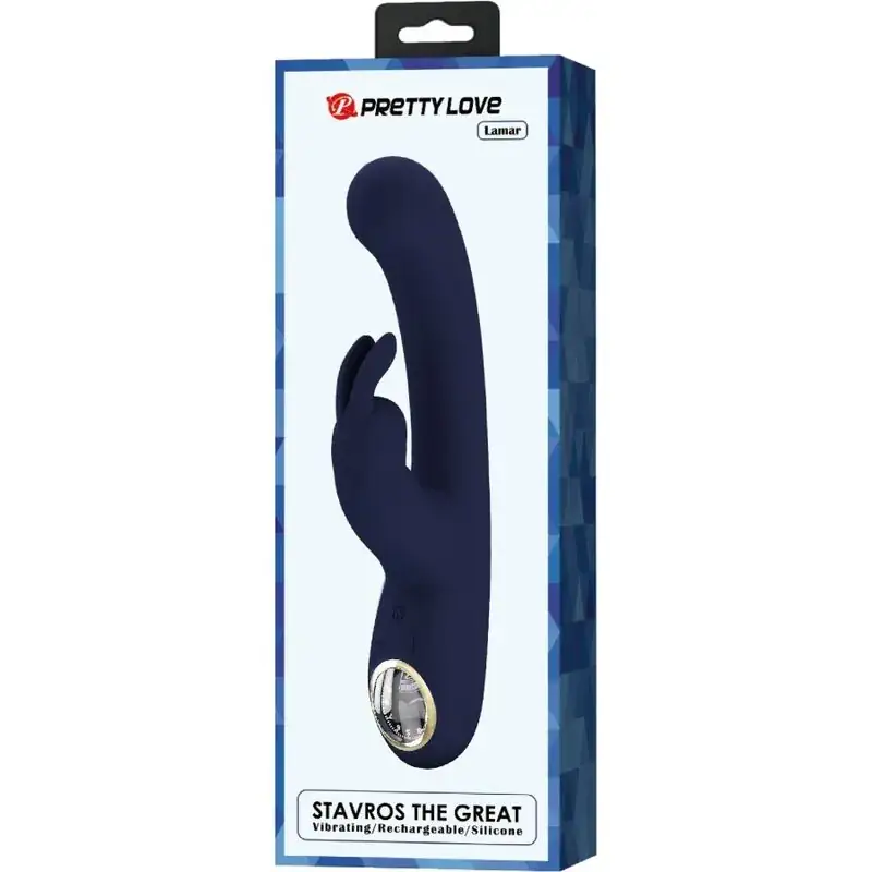 Pretty Love - Vibrador rabbit con punto G azul - Imagen 9