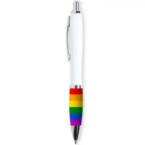 Pride - Boligrafo Blanco Bandera LGBT