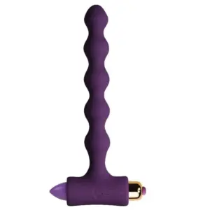 ROCKS-OFF - Plug Anal con Vibración y Ondulaciones Petite Sensations Pearls