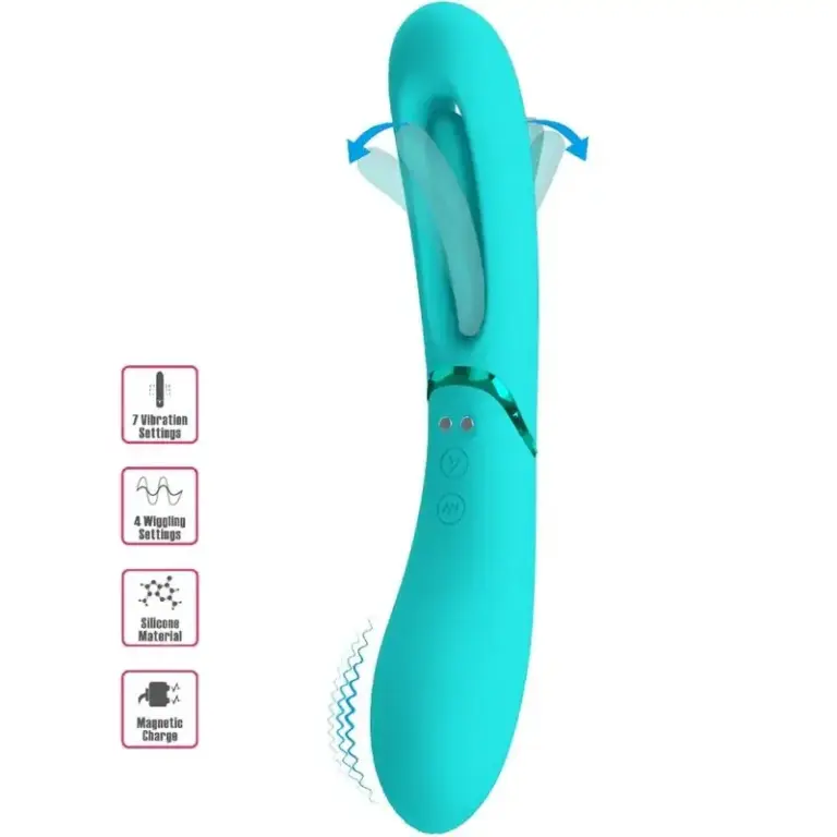 ROMANCE - Vibrador Punto G con Licking Azul