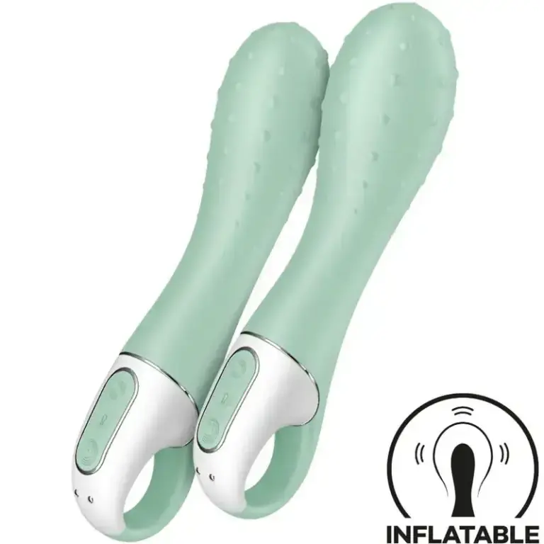 Satisfyer - Air Pump Vibrador hinchable para punto G menta