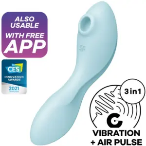 Satisfyer - Curvy Trinity 5 Estimulador App Azul Premium