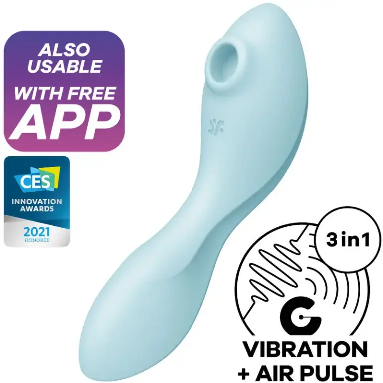 Satisfyer - Curvy Trinity 5 Estimulador App Azul Premium