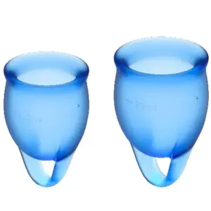 Satisfyer - Feel Confident Kit Copa Menstrual Azul Intenso 15 + 20 ML