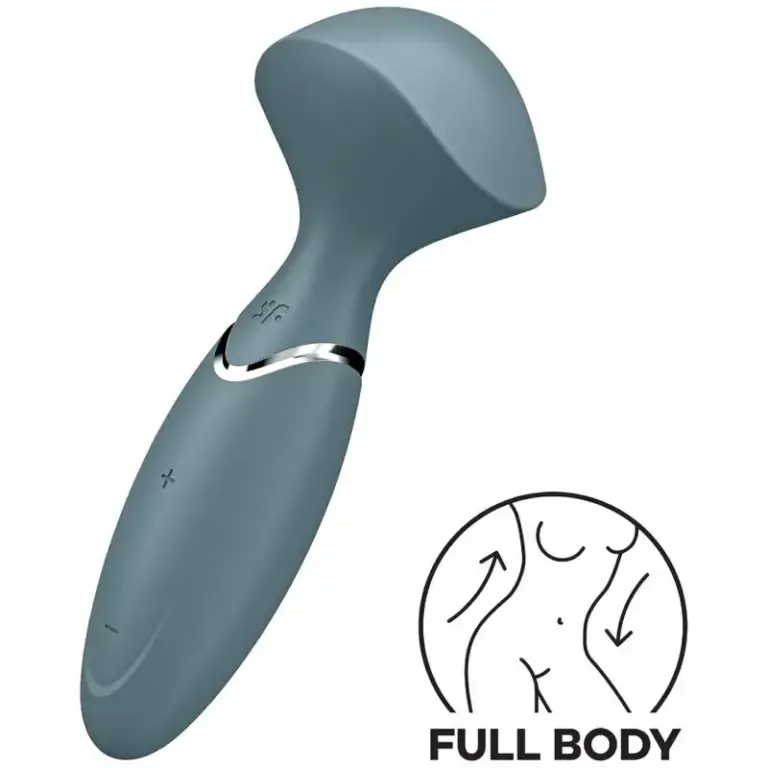 Satisfyer - Mini Wand-er gris: Placer Compacto para Todos