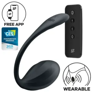 Satisfyer - Ribbed Petal Estimulador Punto G Control Remoto Negro