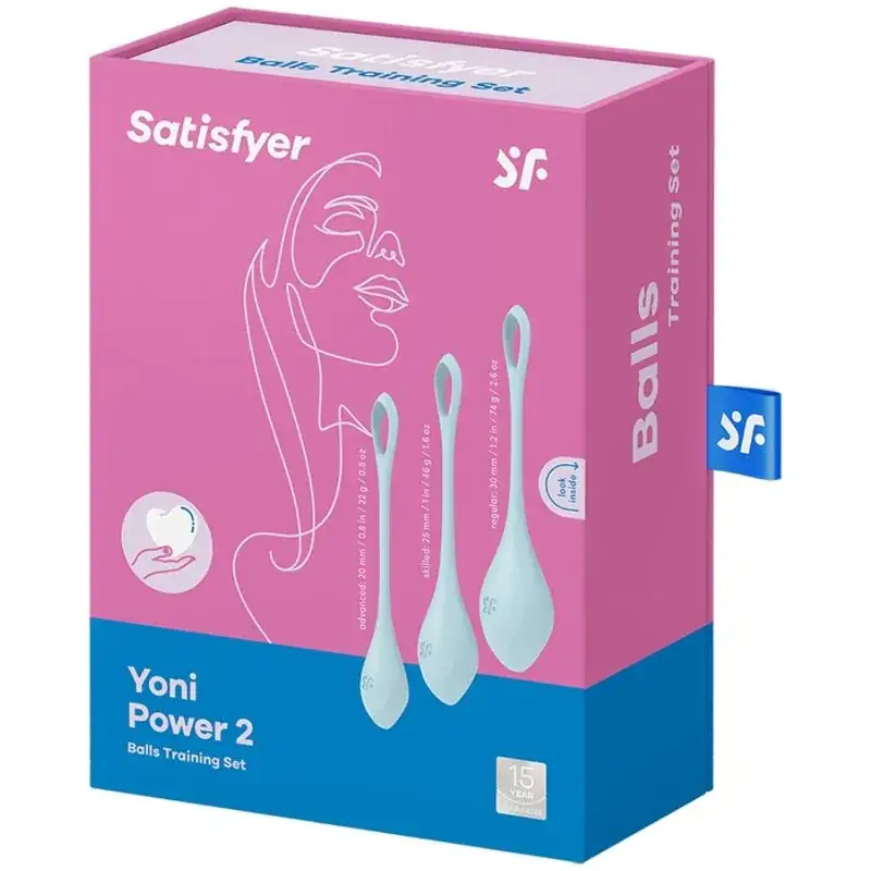 Satisfyer Yoni Power 2 - Kit de Entrenamiento Azul para Orgasmos Intensos - Imagen 3