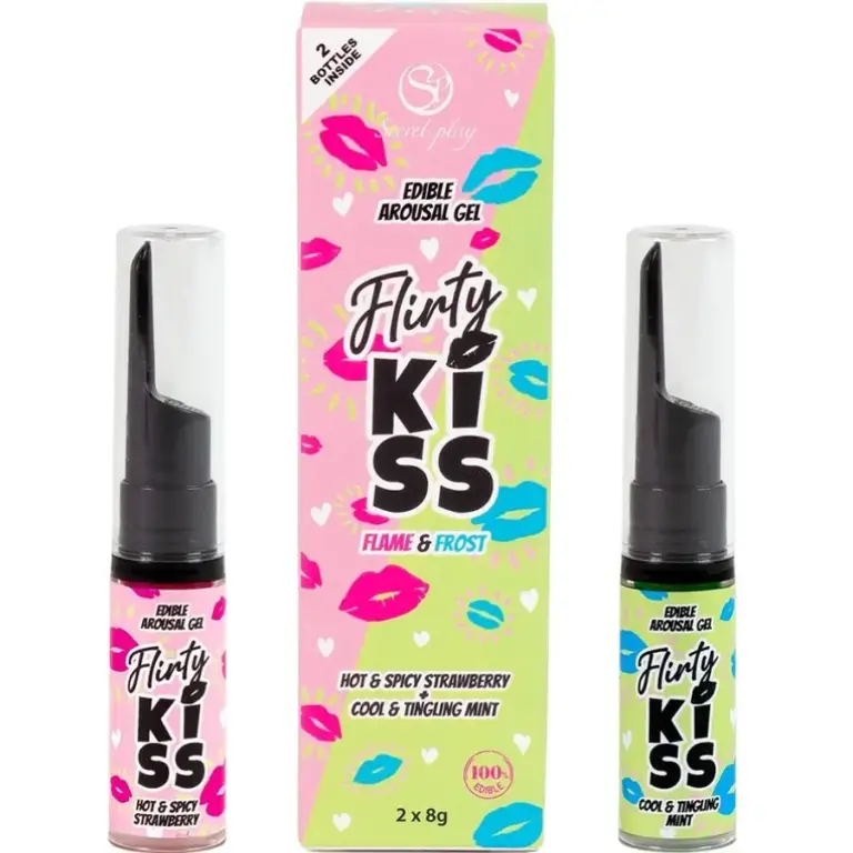 SECRETPLAY - Flirty Kiss Geles Efecto Sexo Oral Fresa & Menta