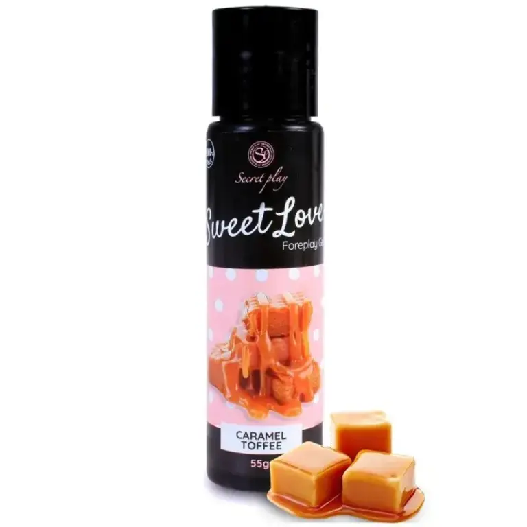 SECRETPLAY - Gel Sweet Love Caramelo 60 ml: Sabor y Placer en Cada Gota