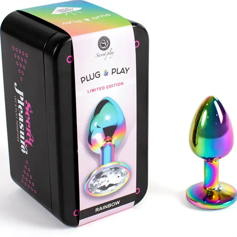 SECRETPLAY - Metal Butt Plug Multicolor Talla S 7 cm - Imagen 2