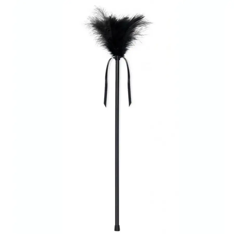 Secretplay - Plumero de Plumas Negro 40 cm para Caricias Eróticas - Imagen 3