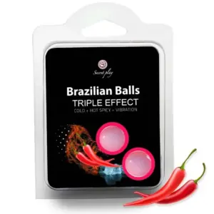 SECRETPLAY - Set 2 Brazilian Balls Triple Efecto para Sensaciones Únicas