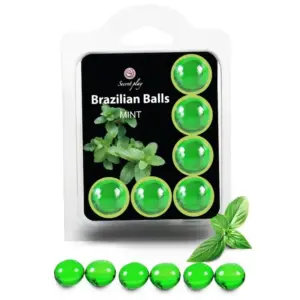 SECRETPLAY - Set de 6 Brazilian Balls Menta para Preliminares Sensuales