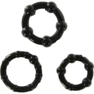 SEVEN CREATIONS - Juego Tres Anillos Pene Negro