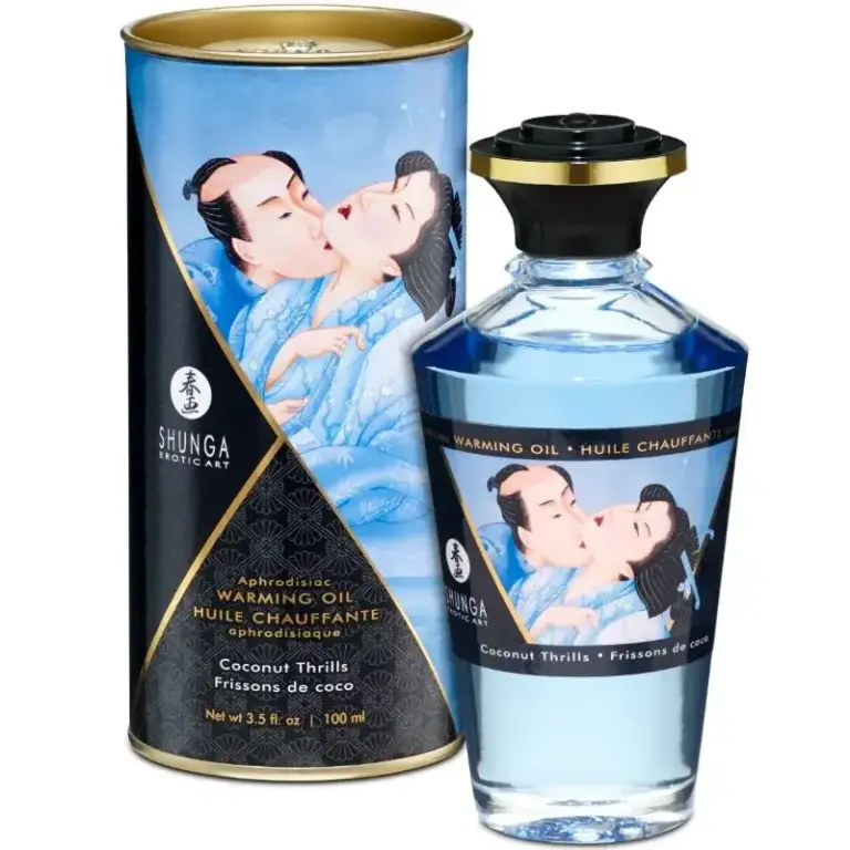 SHUNGA - Aceite de Masaje Efecto Calor Sabor Coco 100 ml