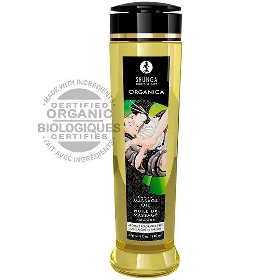 SHUNGA - Aceite de masaje orgánico natural 240 ML para momentos íntimos