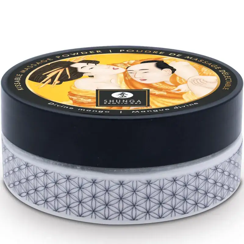 SHUNGA - Kit Polvos de Masaje Comestible Mango para Momentos Sensuales - Imagen 2