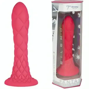 SILEXD - Dreamy Dildo Fantasy Silicona Líquida Termoreactivo Fucsia 18.5 cm