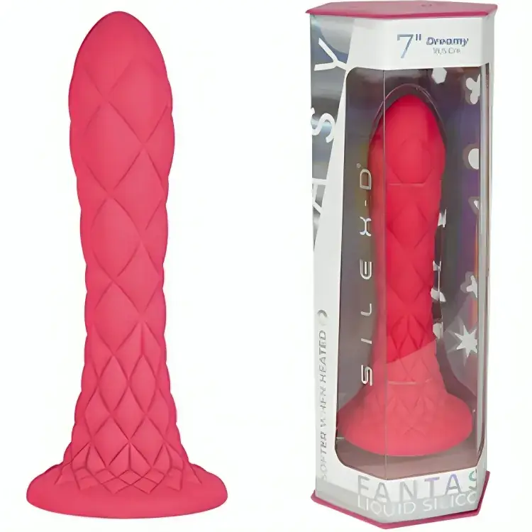 SILEXD - Dreamy Dildo Fantasy Silicona Líquida Termoreactivo Fucsia 18.5 cm