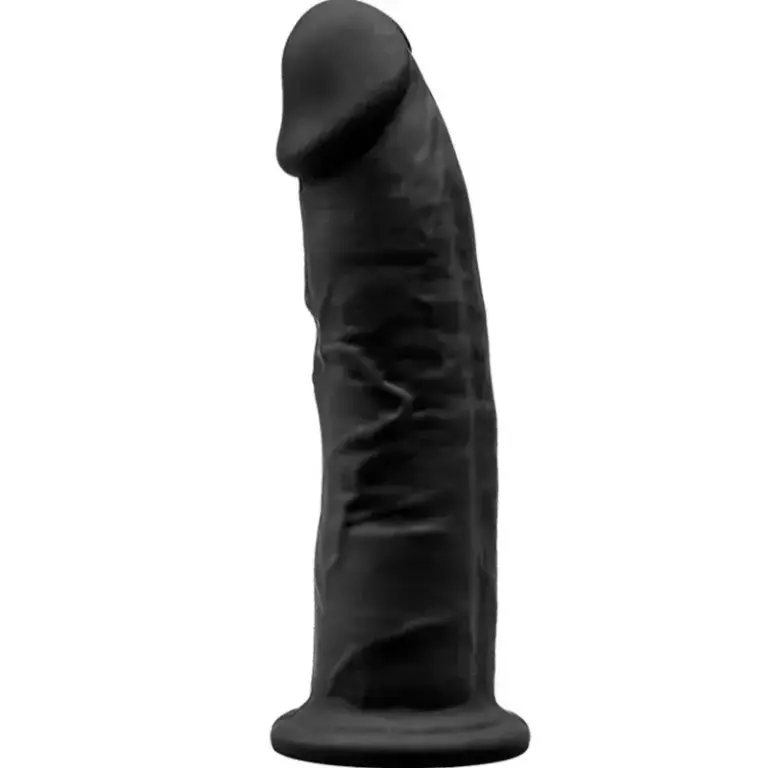 SILEXD - Modelo 2 Pene Realista Silicona Premium Silexpan Negro 15 cm