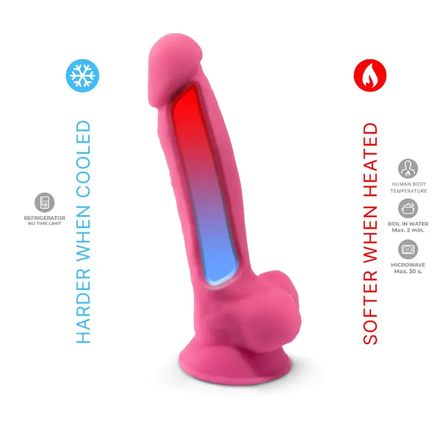 SILEXD - Pene Realístico Modelo 7 Rosa Brillo en la Oscuridad - Imagen 4