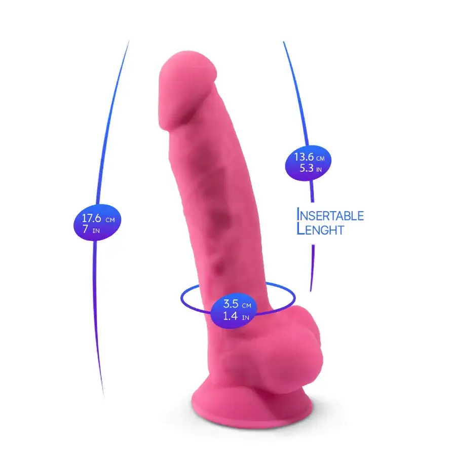 SILEXD - Pene Realístico Modelo 7 Rosa Brillo en la Oscuridad - Imagen 5
