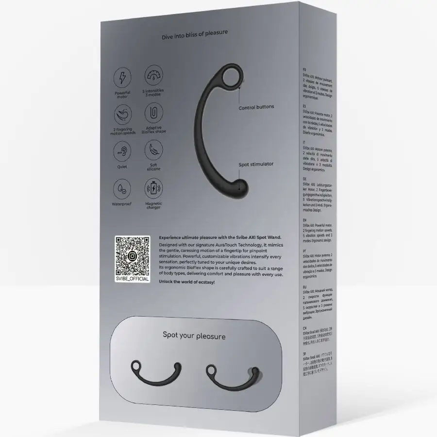 SNAIL VIBE - Varita de masaje vibradora negra para el placer intenso - Imagen 7