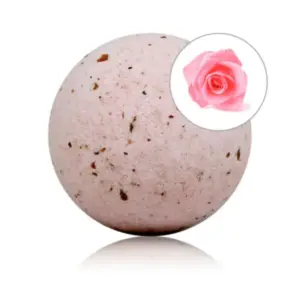 TALOKA - Bomba de baño con aroma a rosas y pétalos de rosa