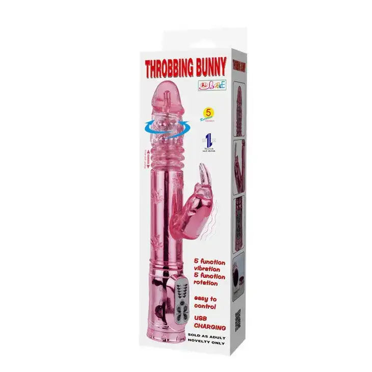 Throbbing Bunny - Vibrador rotador rampante rosa para placer máximo - Imagen 11