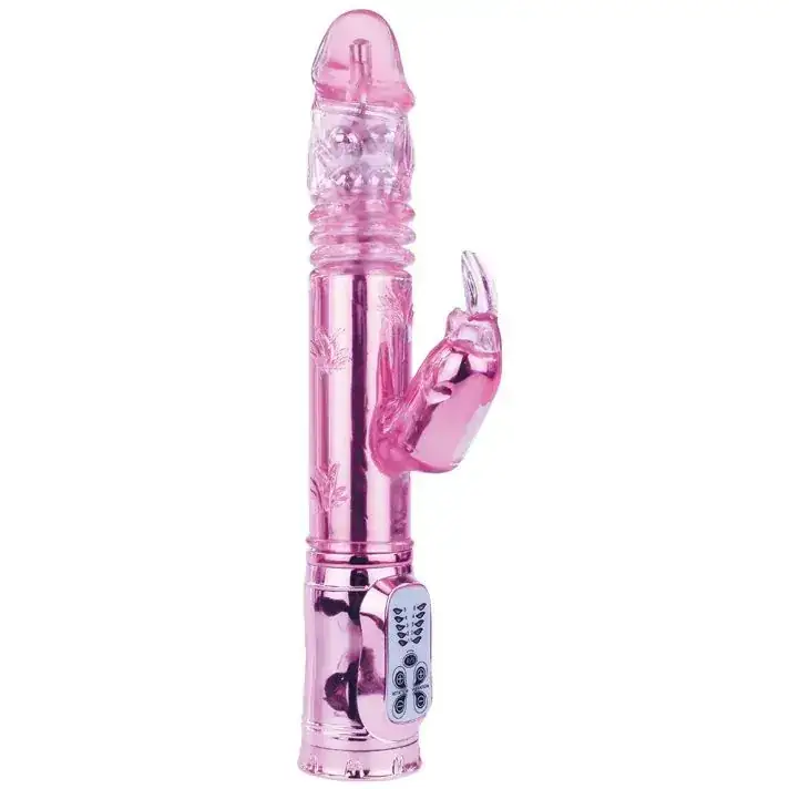 Throbbing Bunny - Vibrador rotador rampante rosa para placer máximo - Imagen 2